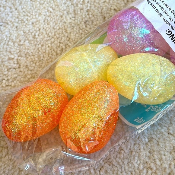 Brand New Easter Basket Bundle Dragonfly Felt Glitter Eggs Printed Colorful Lot - Picture 10 of 16